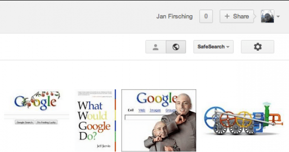 Google+ Share Funktion Suche