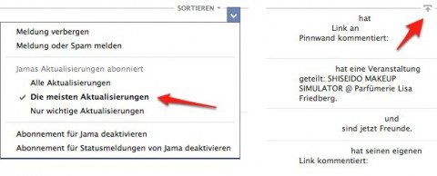 Facebook_Ticker_Aktualisierungen Facebook Aktualisierungen an Ticker anpassen