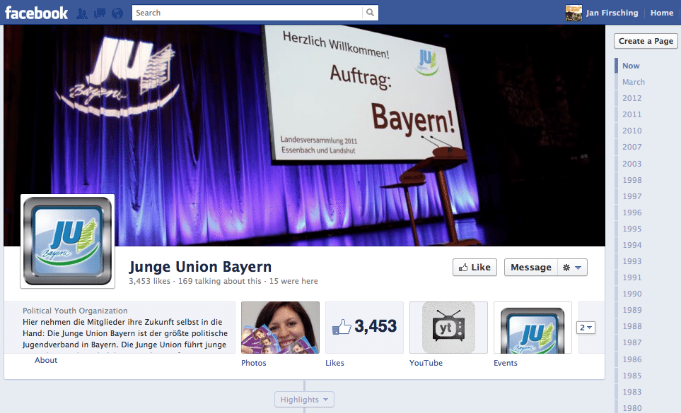 Facebook Chronik CSU