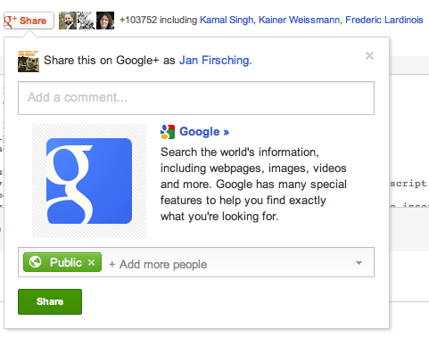 Google+ Share Button