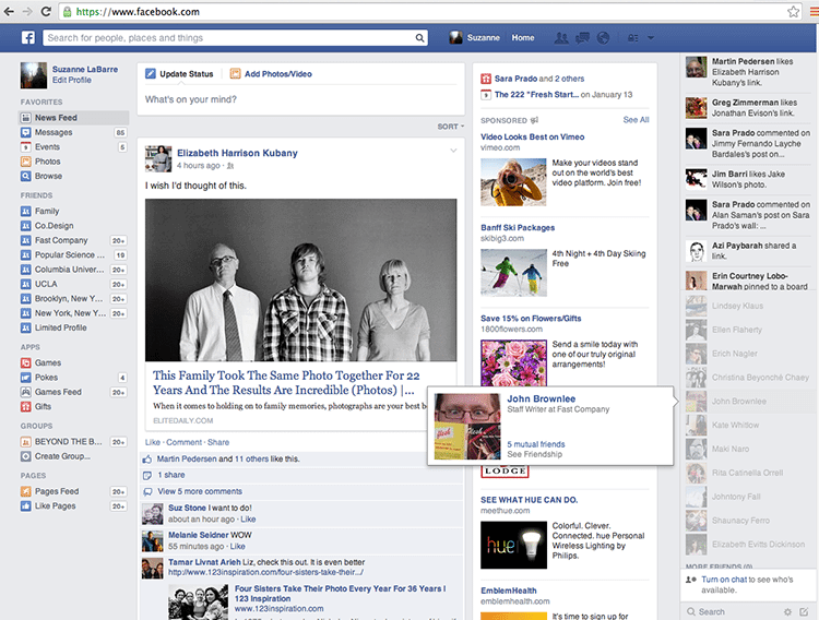 Facebook testet neues News Feed Design. - FUTUREBIZ