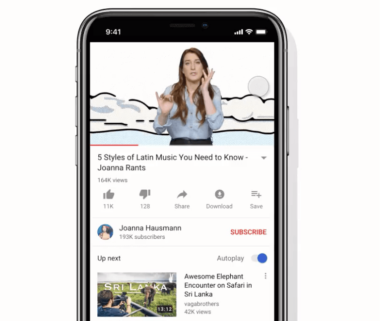YouTube-Swipe-Empfohlene-Videos