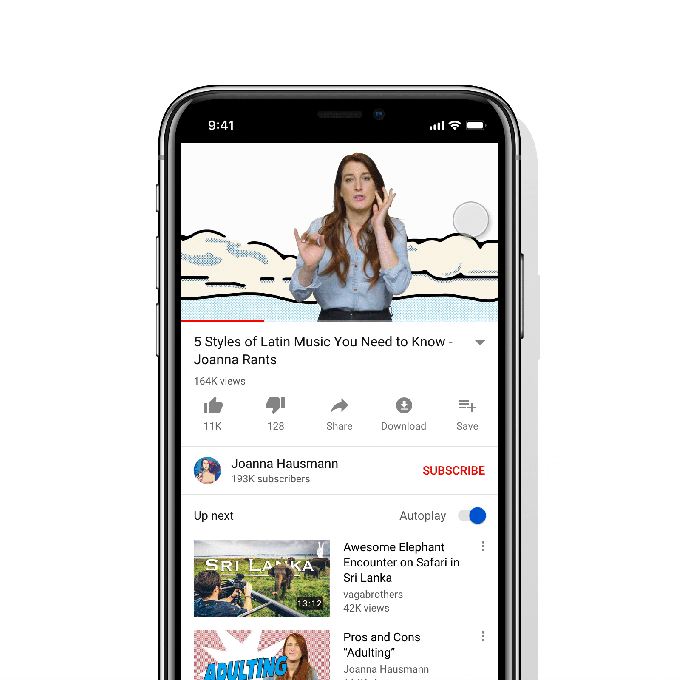 youtube-swipe-videos