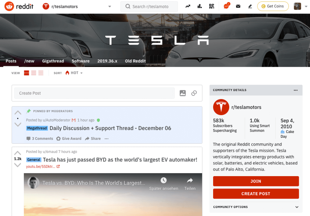 Reddit-Marken-Unternehmen-Case-Tesla