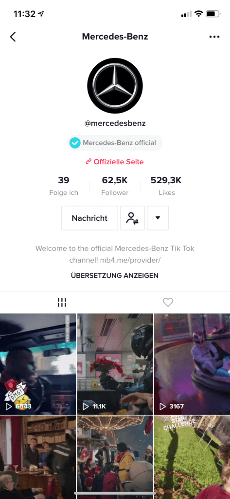 TikTok-Link-Account-Webseite
