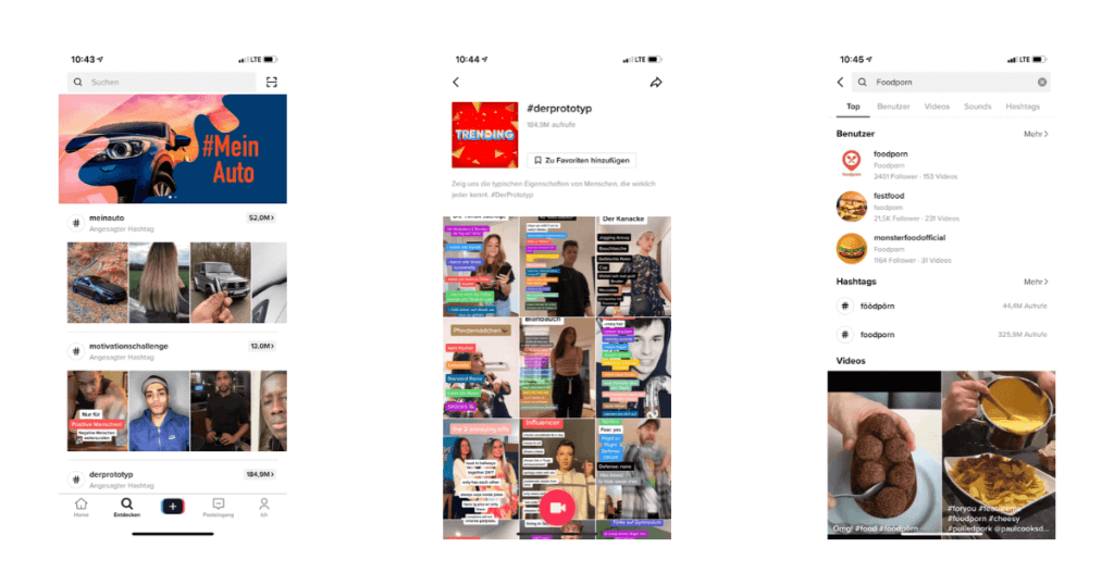 TikTok-Link-Suche