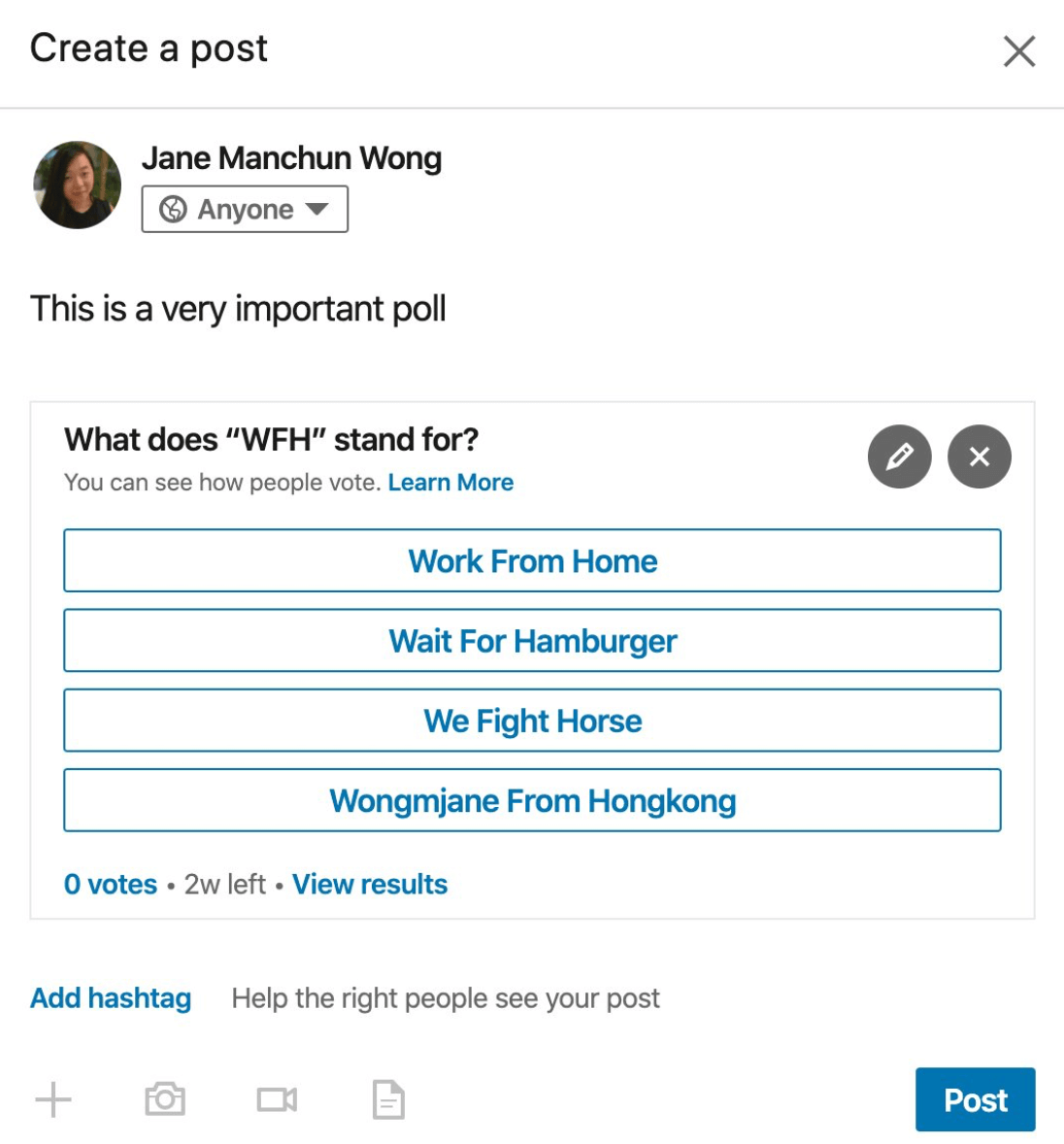 LinkedIn Umfragen
