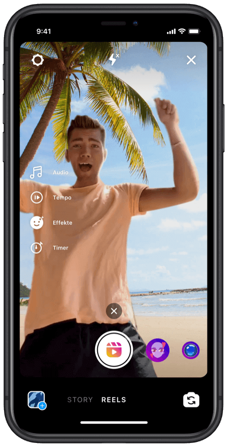 Instagram Reels AR-Effekte einfügen