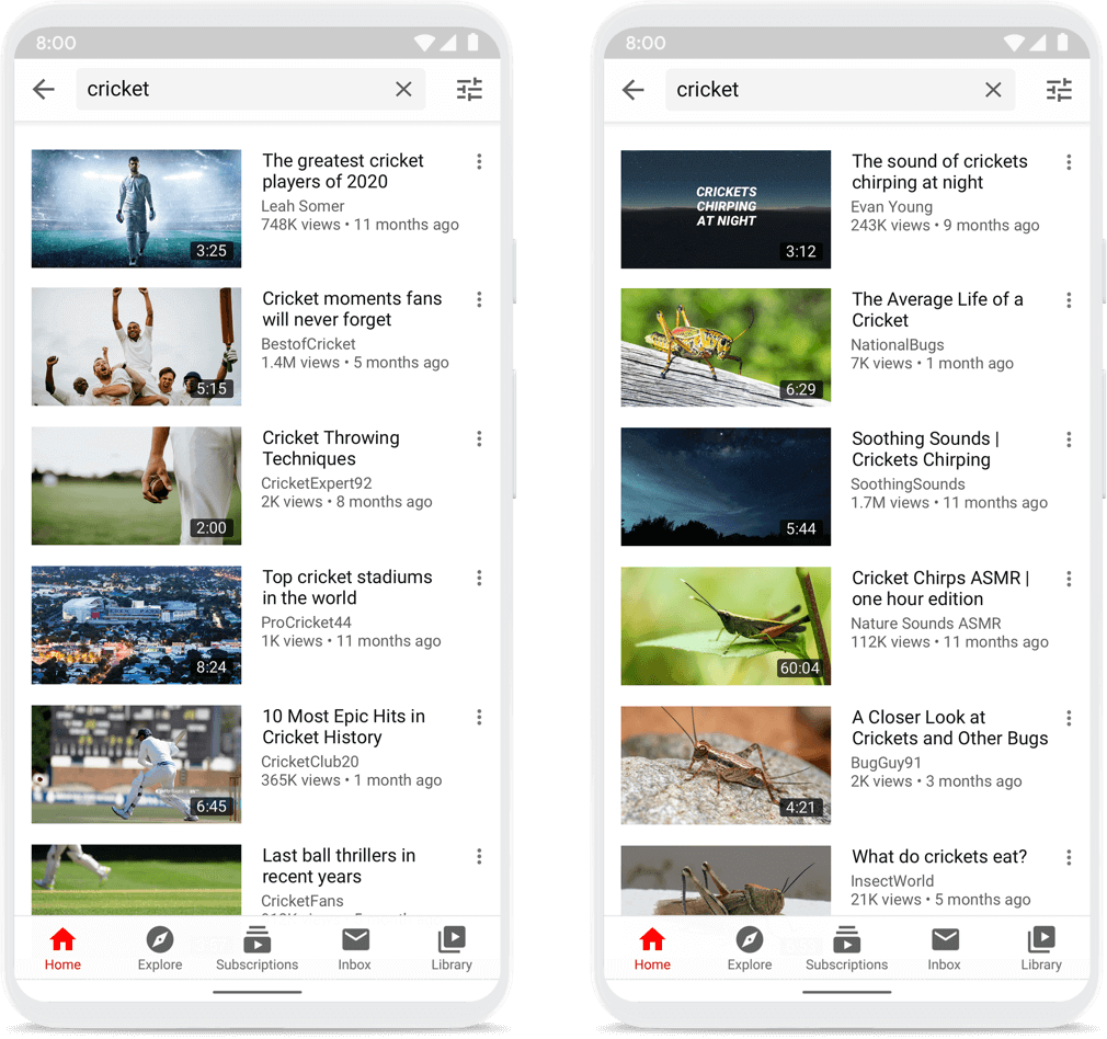 YouTube-Suche-Algorithmus