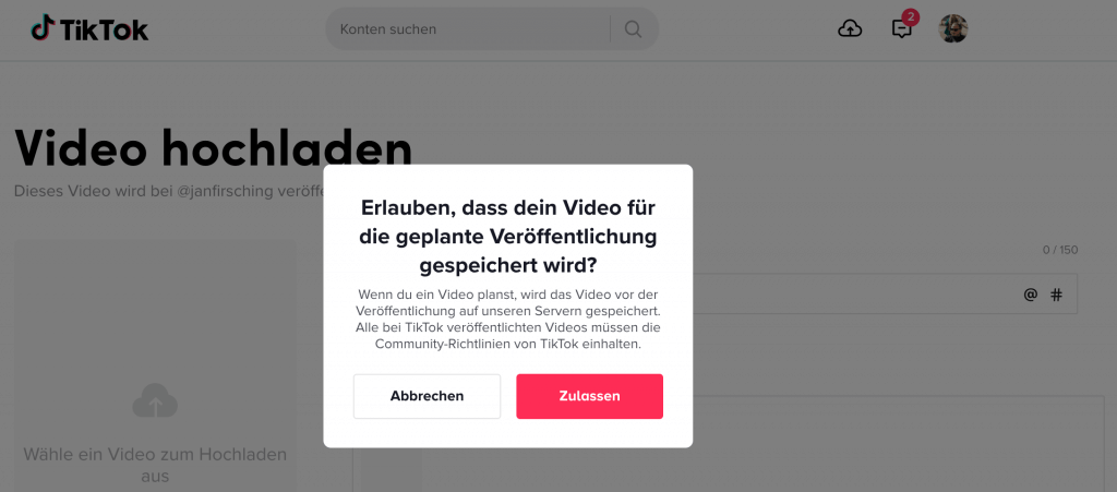 TikTok-Videos-Planen-Berechtigung