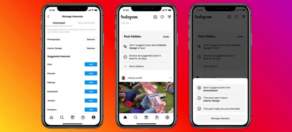 Instagram-Feed-Content-Empfehlungen-Interessen