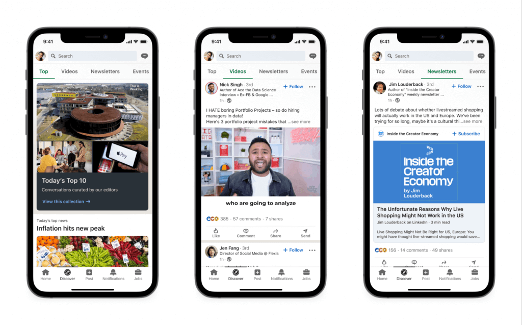 LinkedIn-Discover-Feed